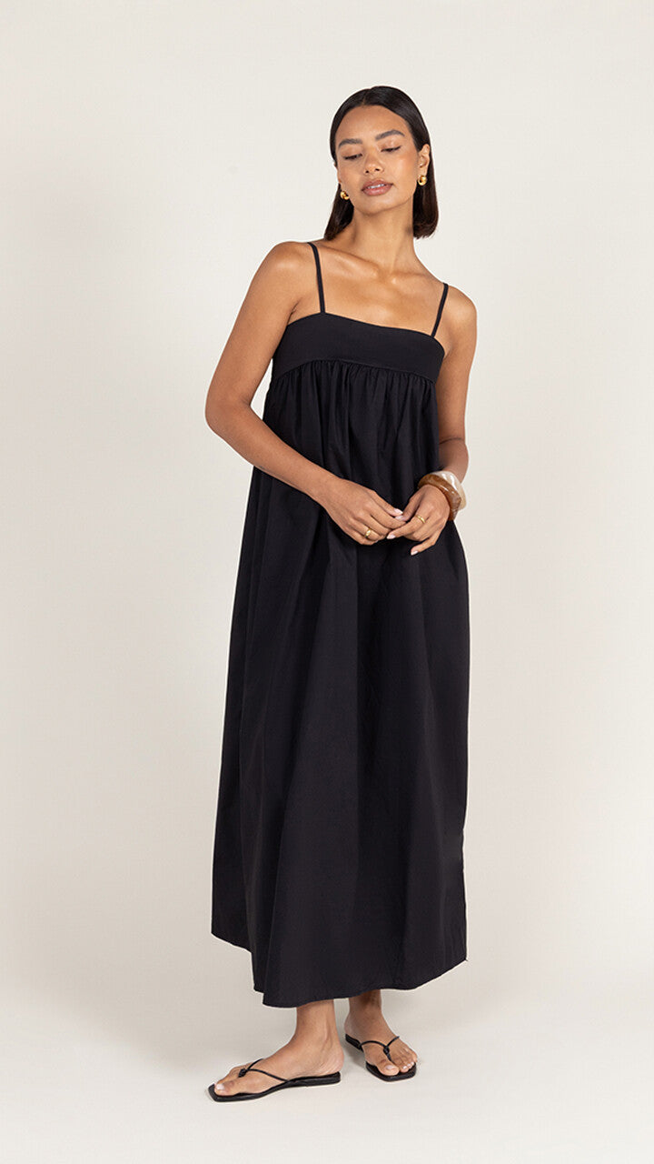 Tara Cotton Dress - Black