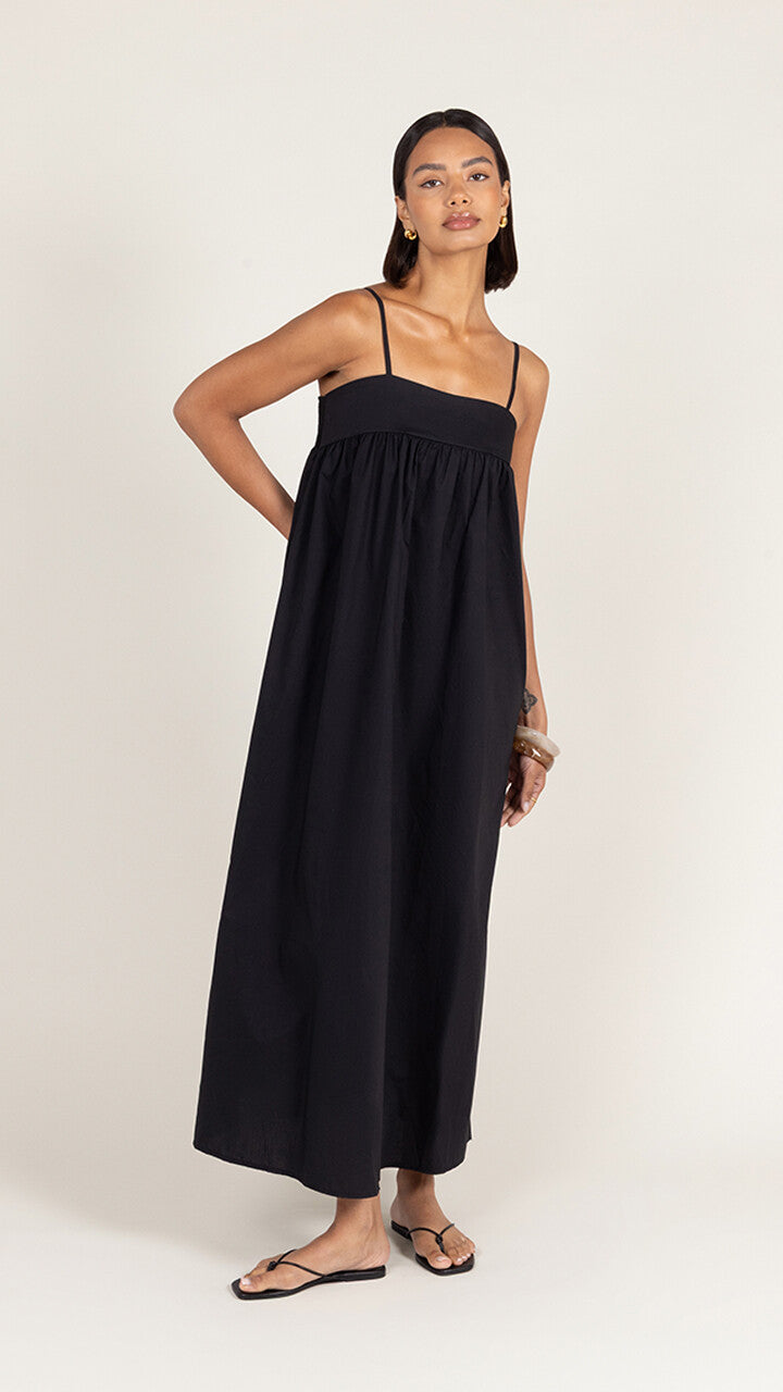 Tara Cotton Dress - Black
