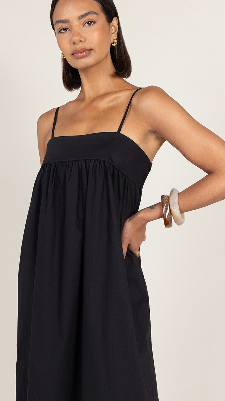 Tara Cotton Dress - Black