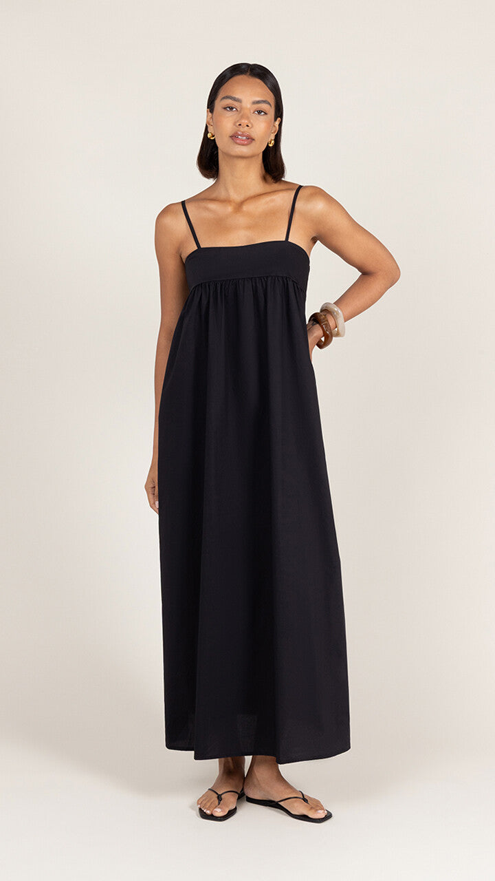 Tara Cotton Dress - Black