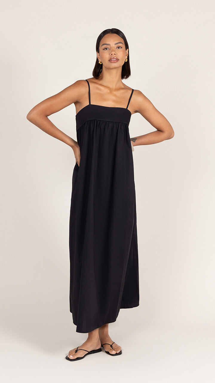 Tara Cotton Dress - Black