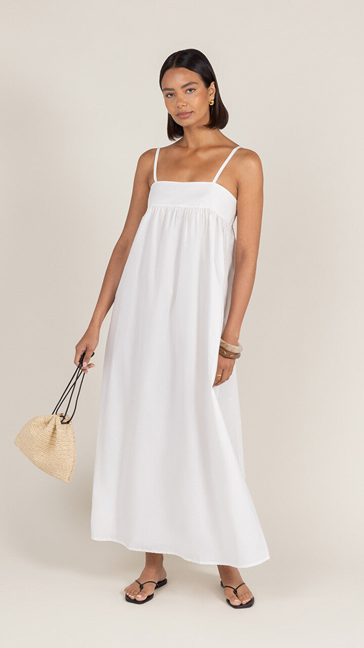 Tara Cotton Dress - White