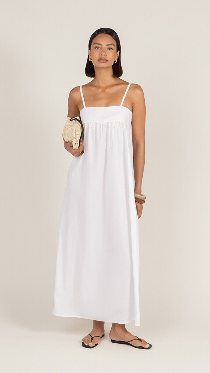 Tara Cotton Dress - White