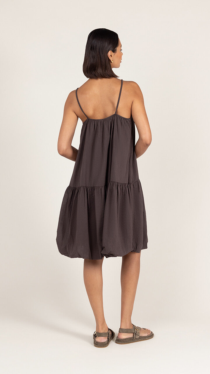 Liora Cotton Dress - Espresso