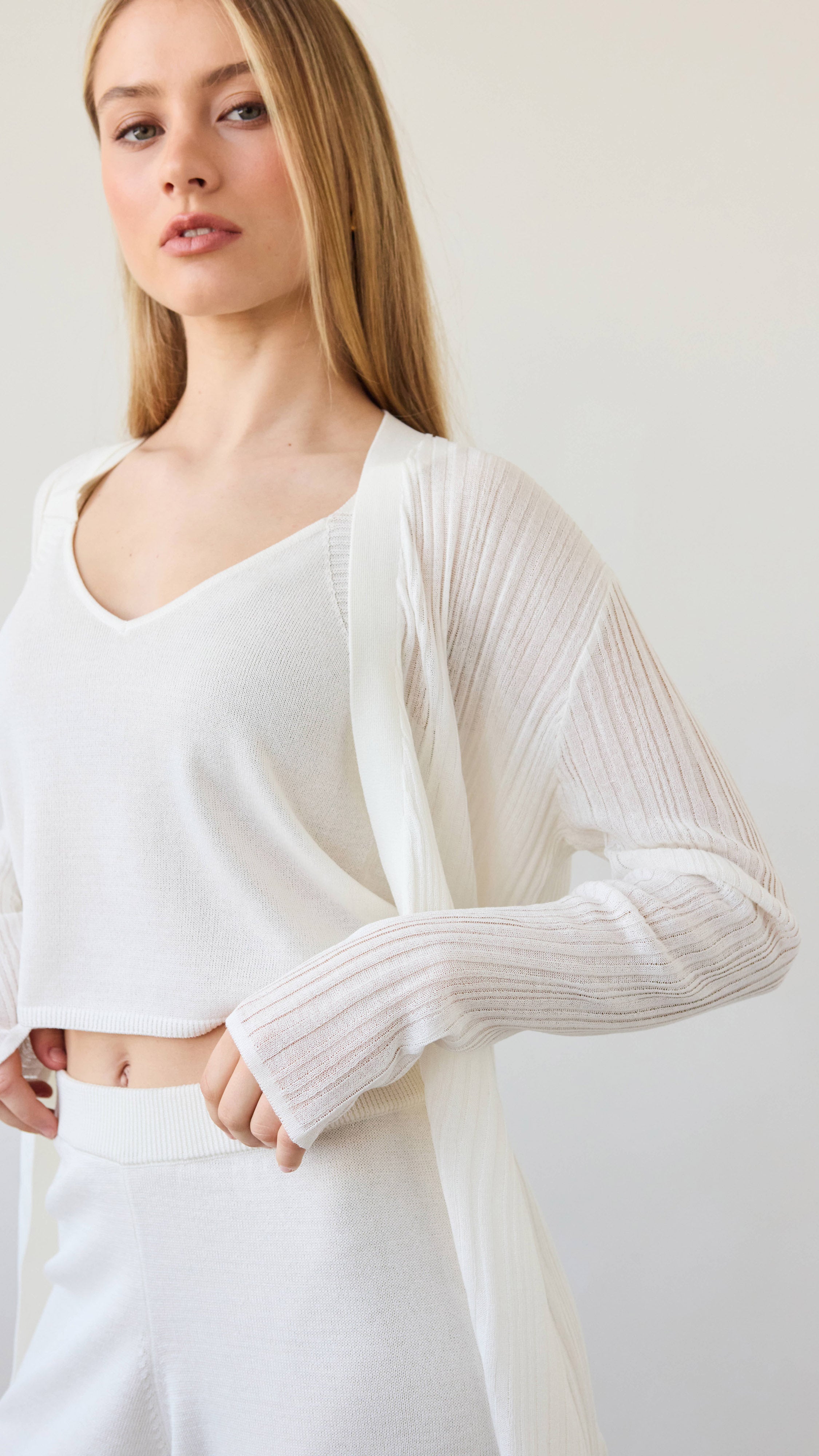 Ava Vest Top - White