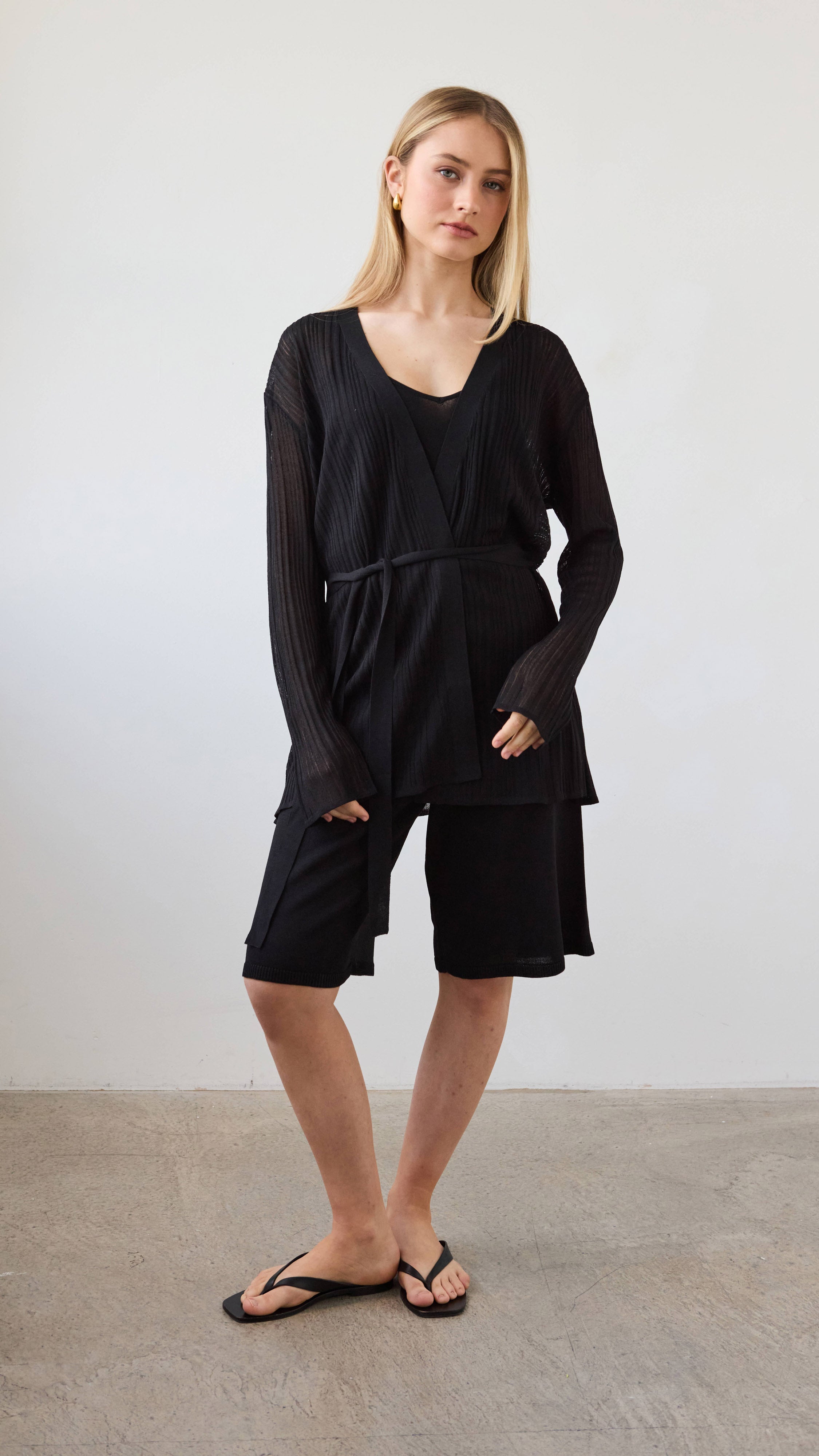 Ava Vest Top - Black