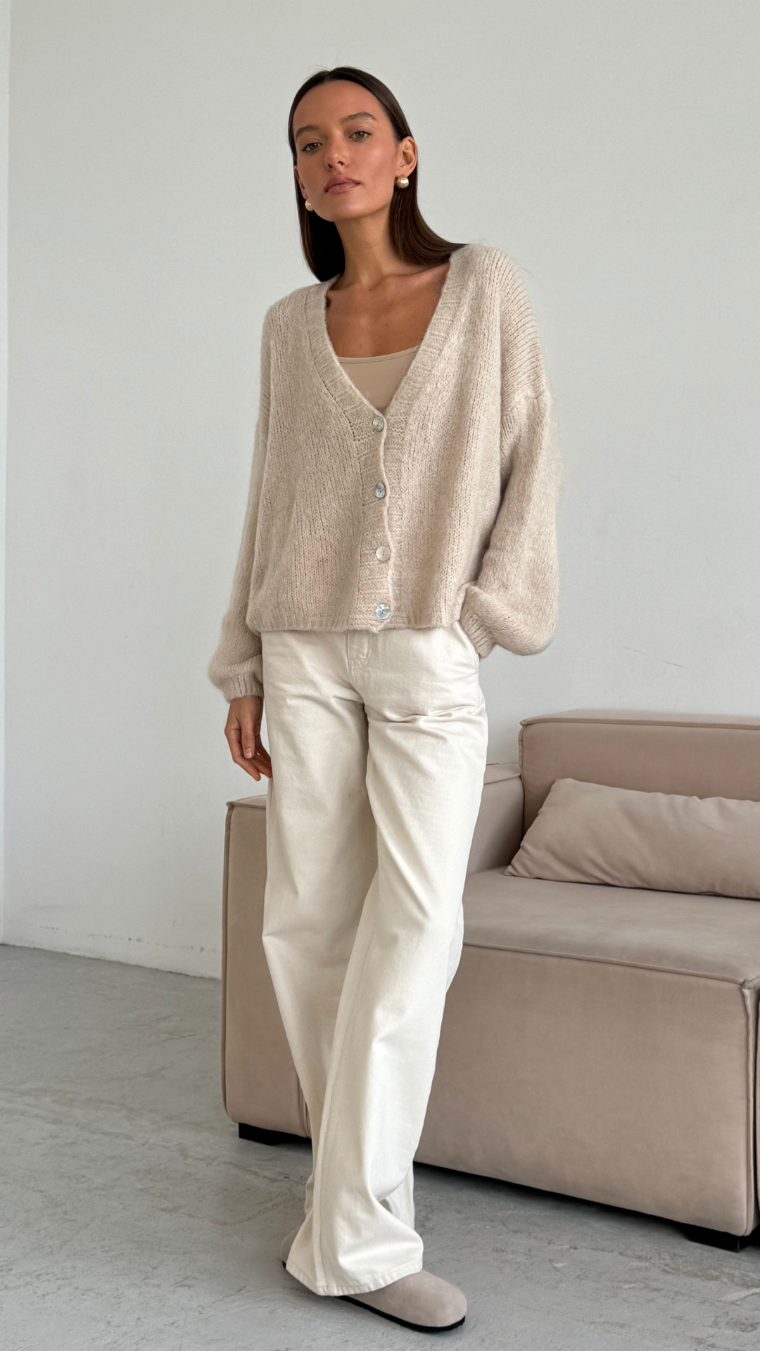 Ruby Cardigan - Stone