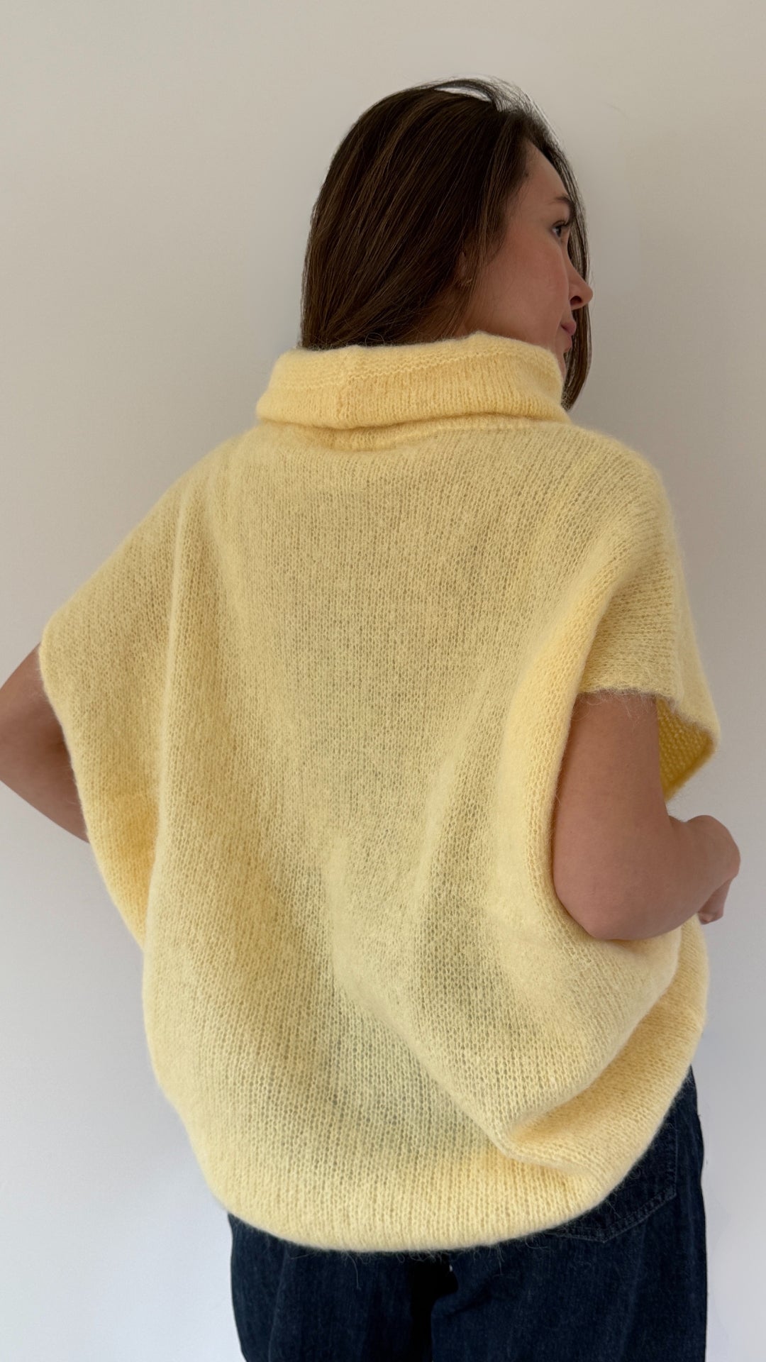 Rhonda Roll Neck Alpaca Sweater - Soft Yellow