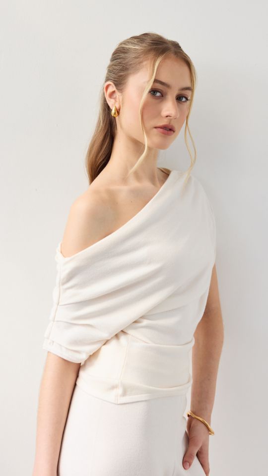 Nadine Off-Shoulder Top - Ivory