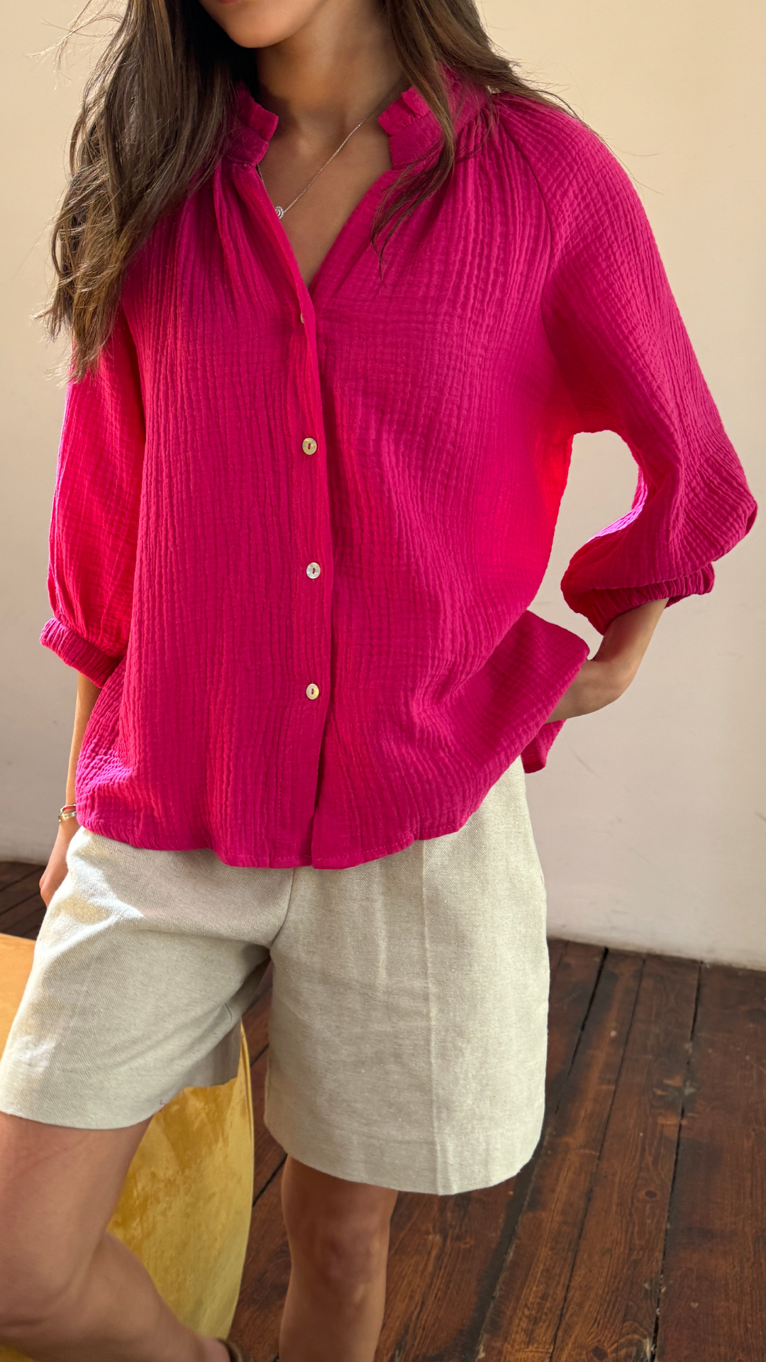 Maddie Shirt - Fuchsia