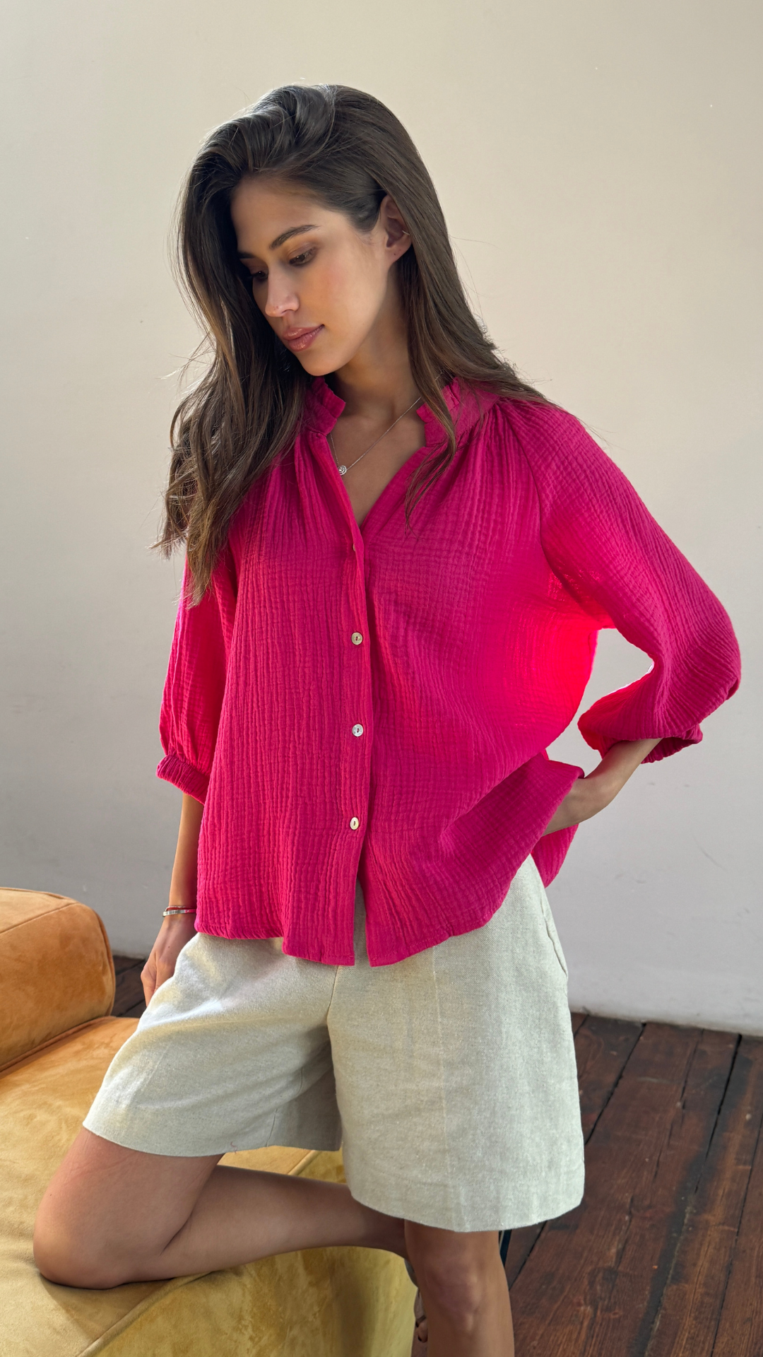 Maddie Shirt - Fuchsia