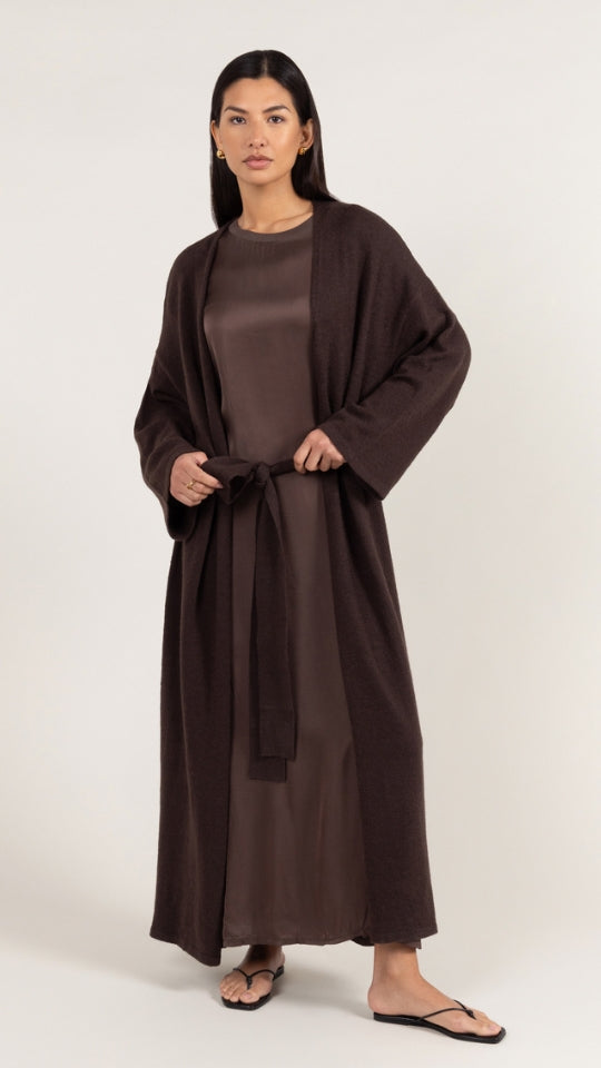 Sierra Long Cardigan - Espresso