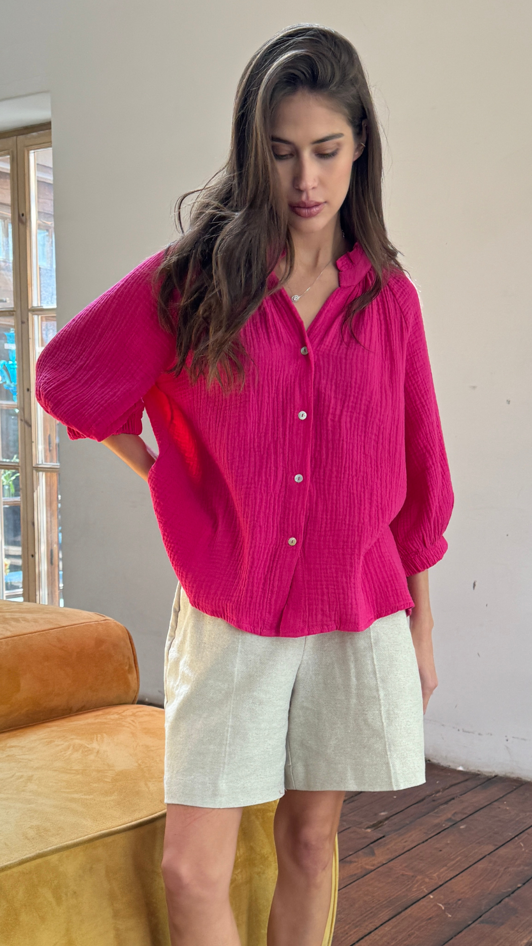 Maddie Shirt - Fuchsia