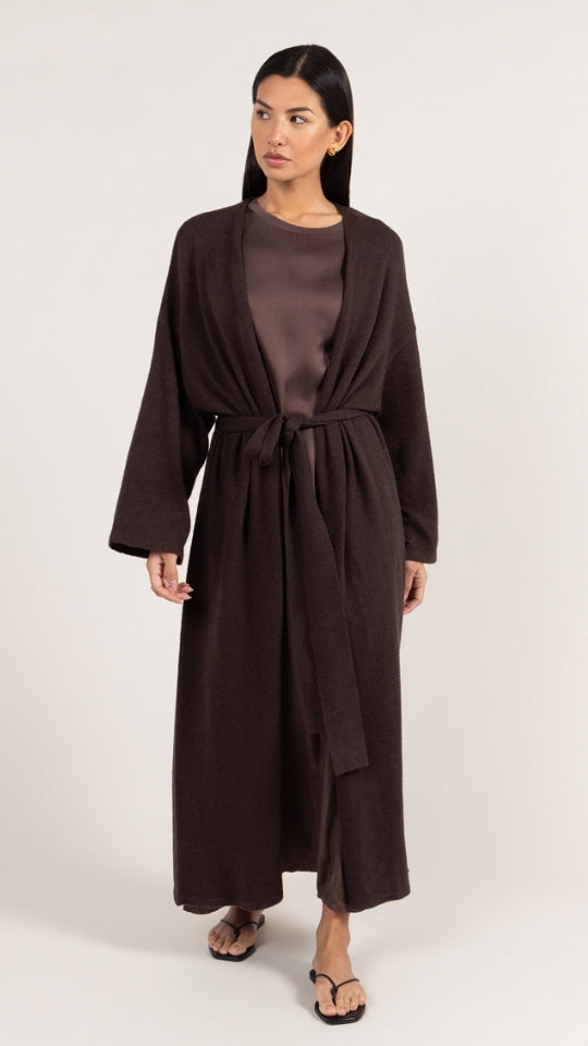 Sierra Long Cardigan - Espresso