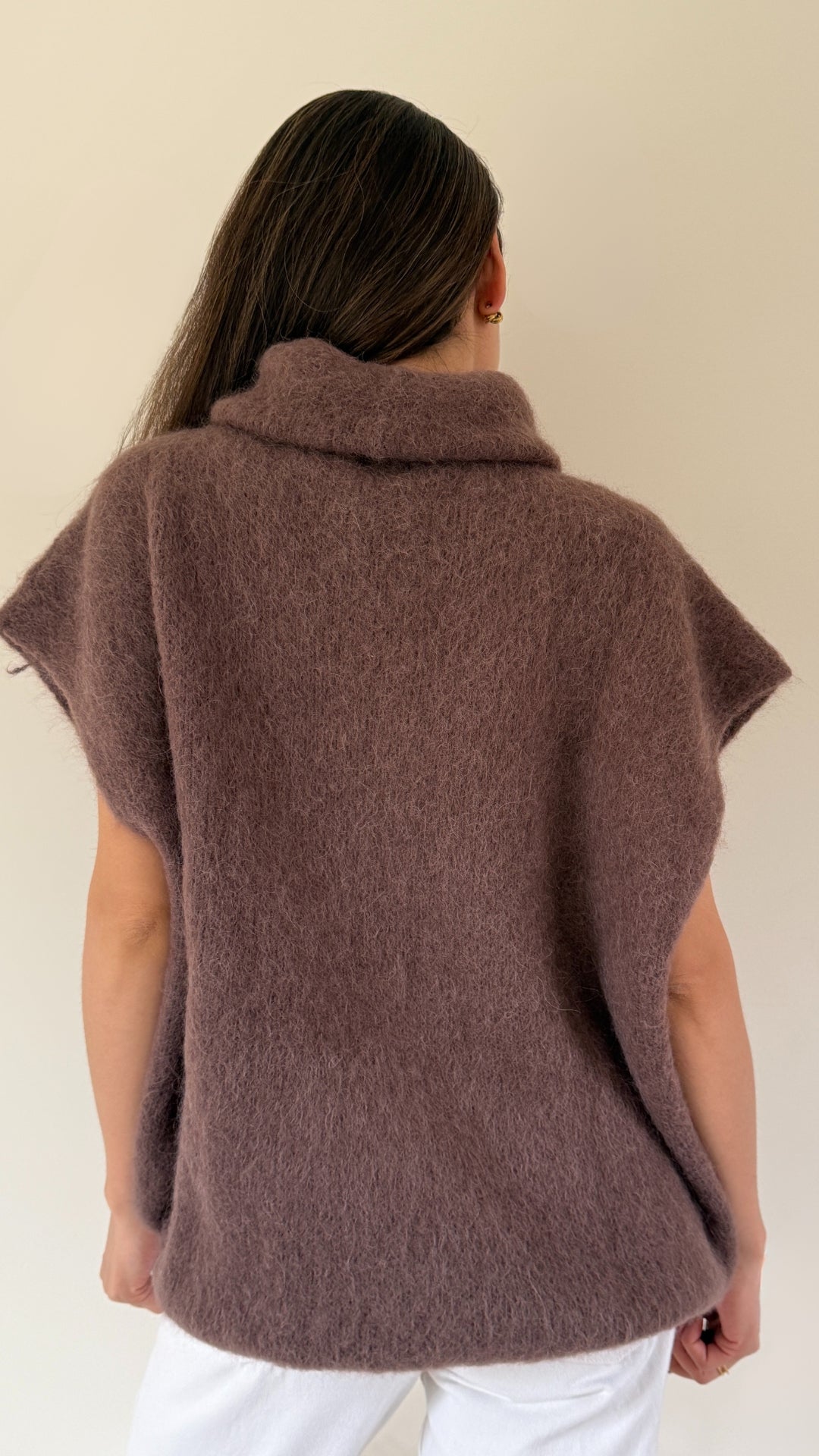 Rhonda Roll Neck Alpaca Sweater - Espresso
