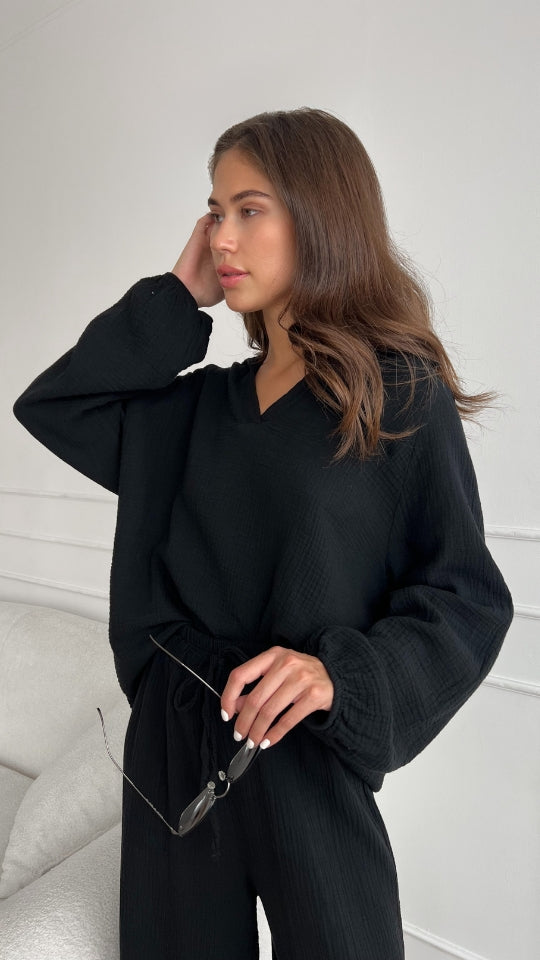 Selina Cotton Set - Black