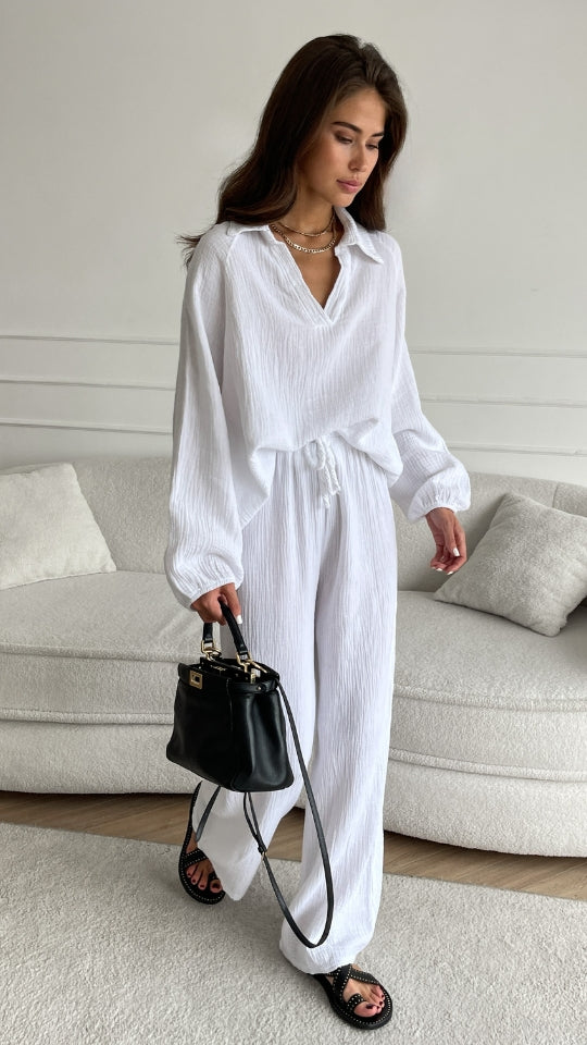 Selina Cotton Set - White