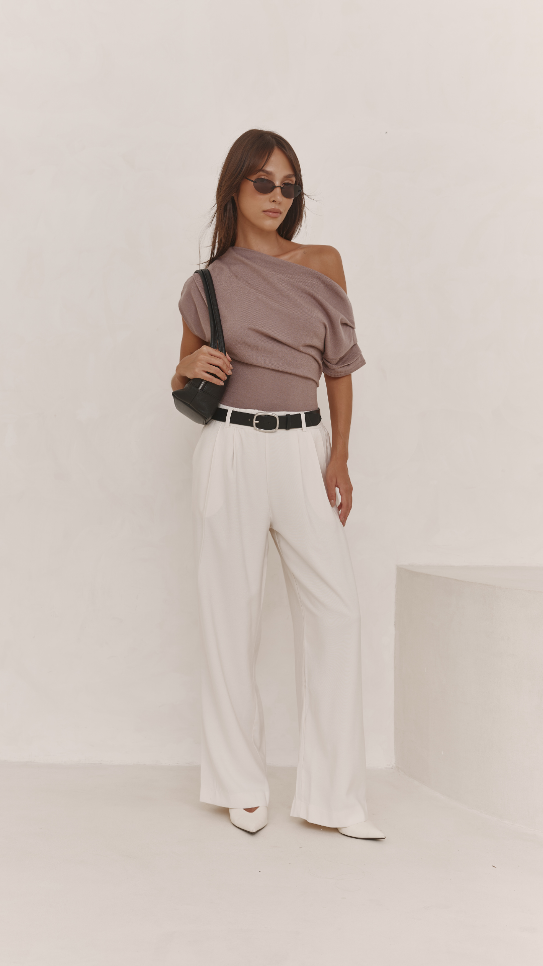 Ella Pleated Trousers - White