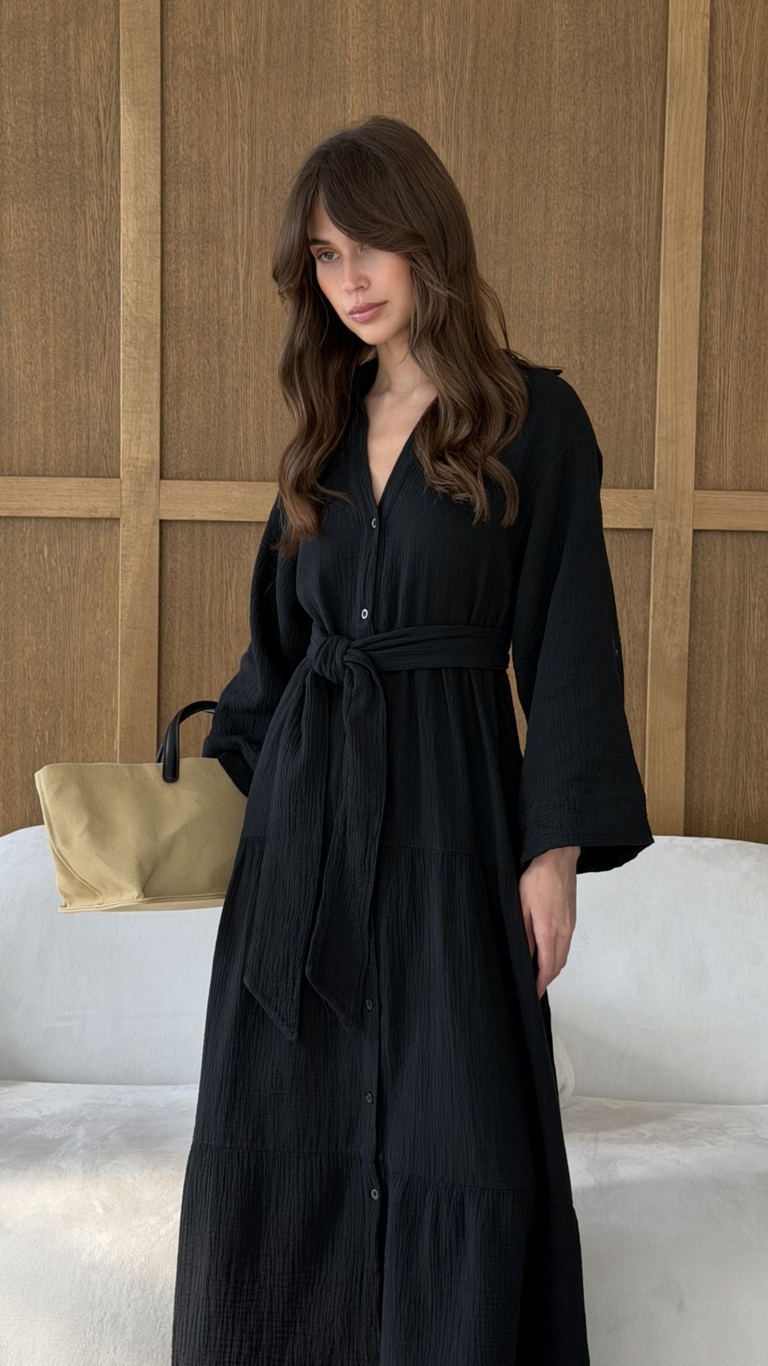 Marika Shirt Dress - Black