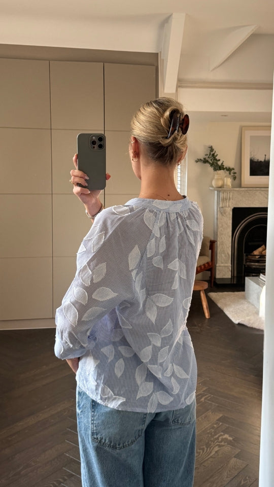 Kayla Shirt - Blue Stripe