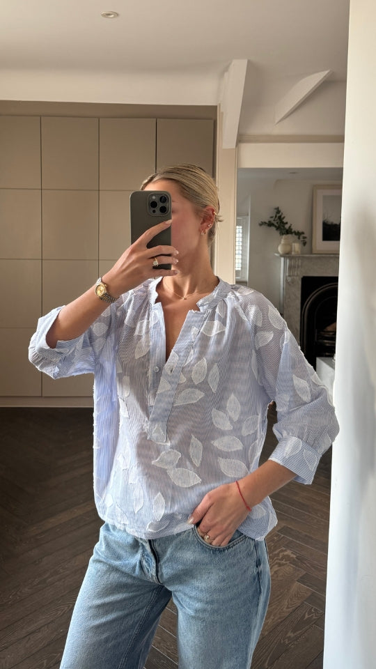 Kayla Shirt - Blue Stripe