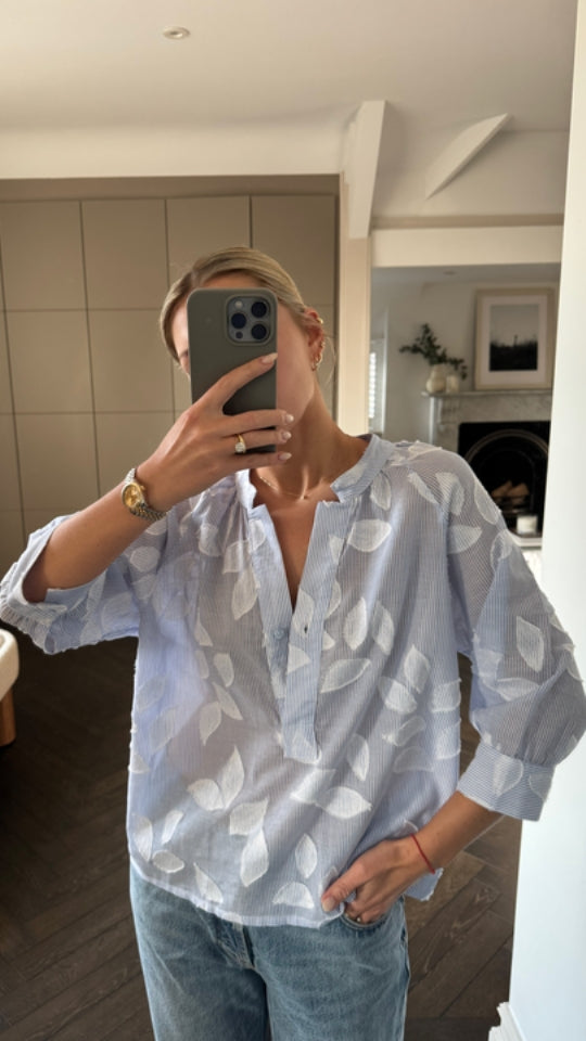 Kayla Shirt - Blue Stripe