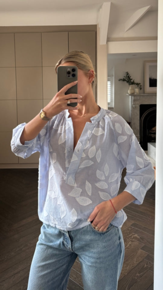 Kayla Shirt - Blue Stripe