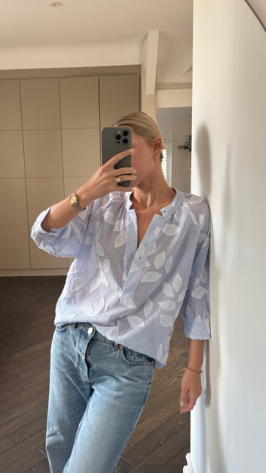 Kayla Shirt - Blue Stripe