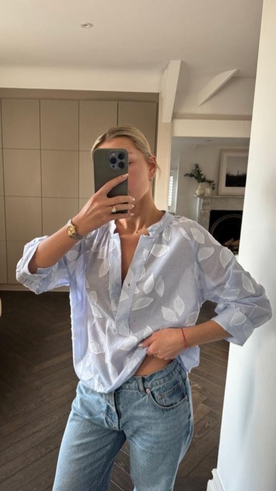 Kayla Shirt - Blue Stripe