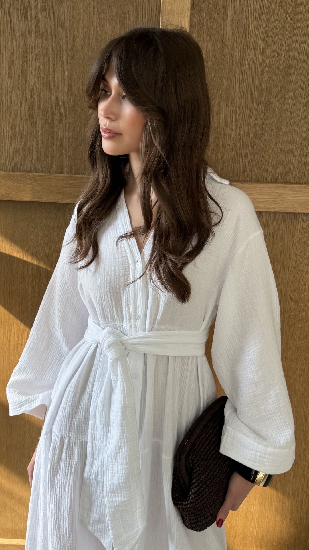 Marika Shirt Dress - White