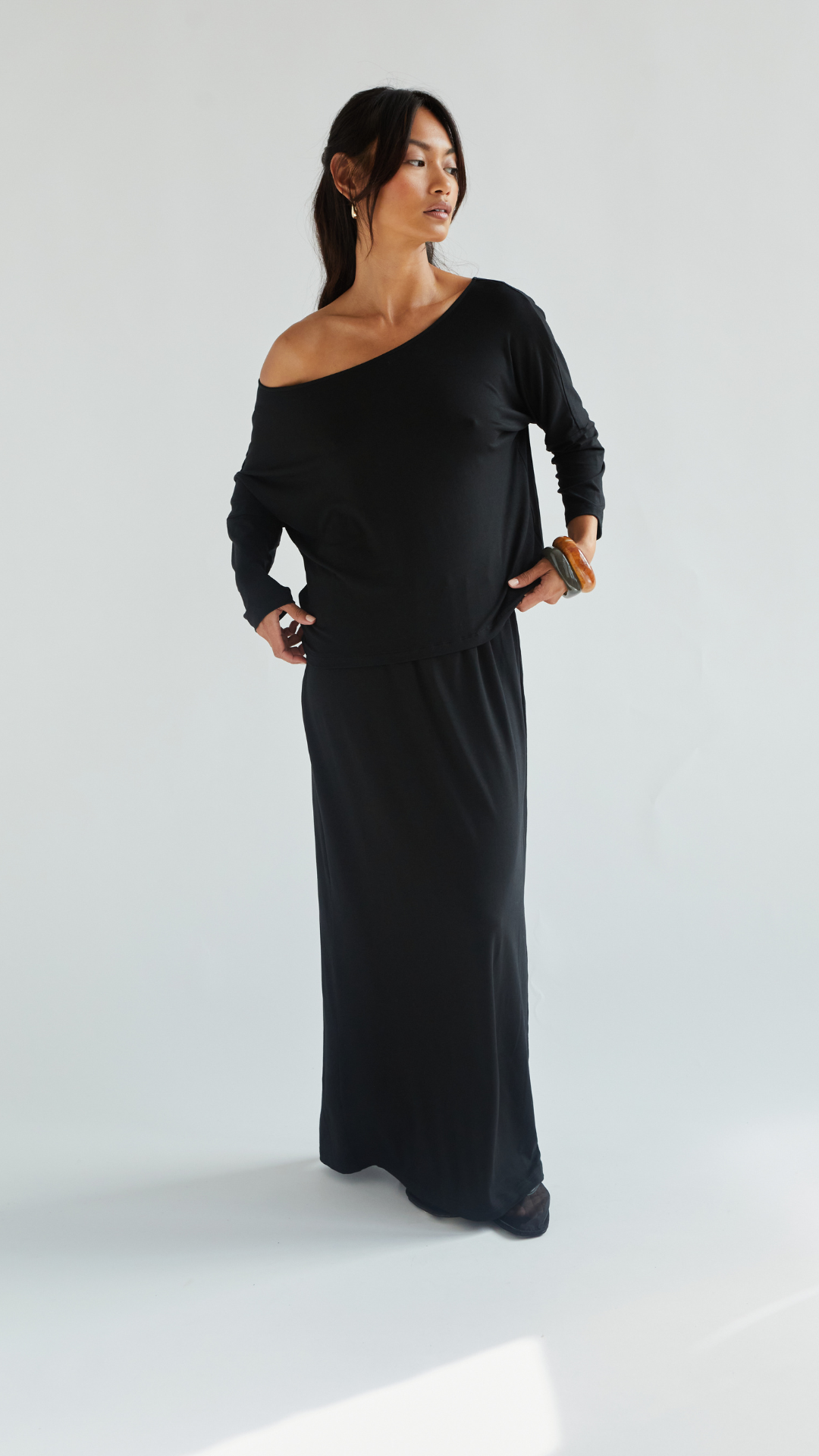 Mira Jersey Top - Black