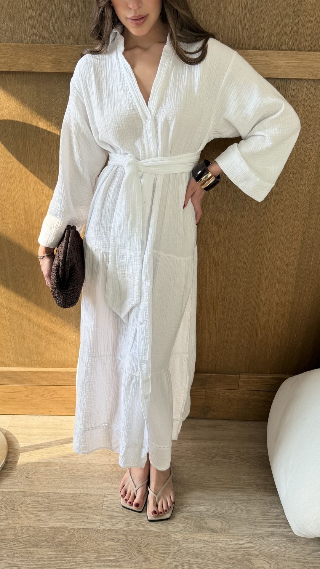 Marika Shirt Dress - White