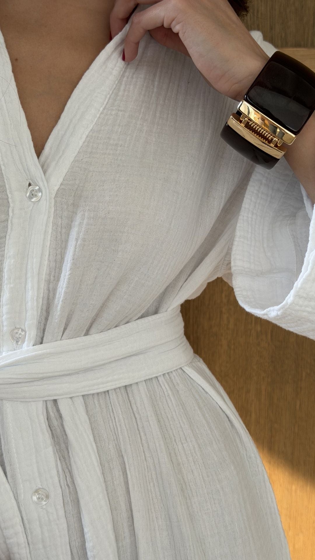Marika Shirt Dress - White