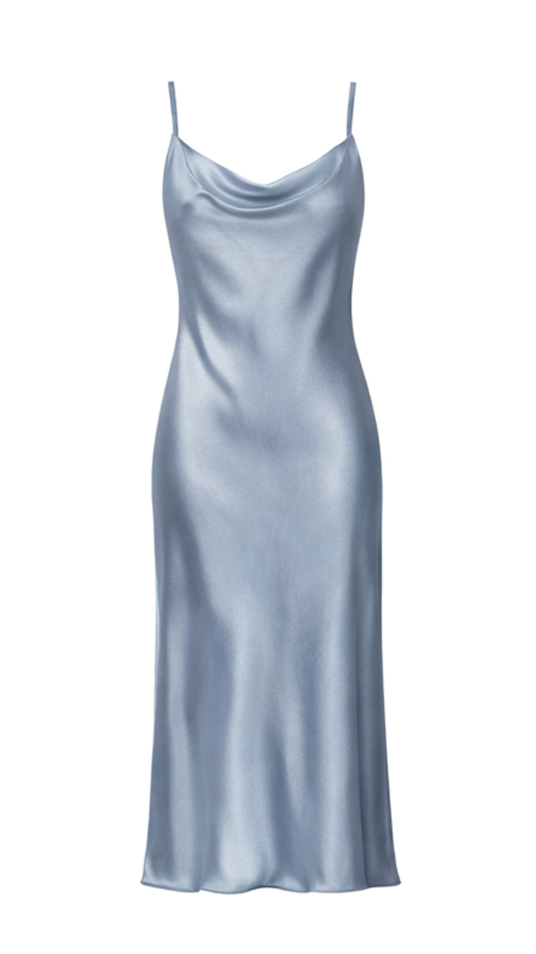 Iris Satin Dress - Sky Blue