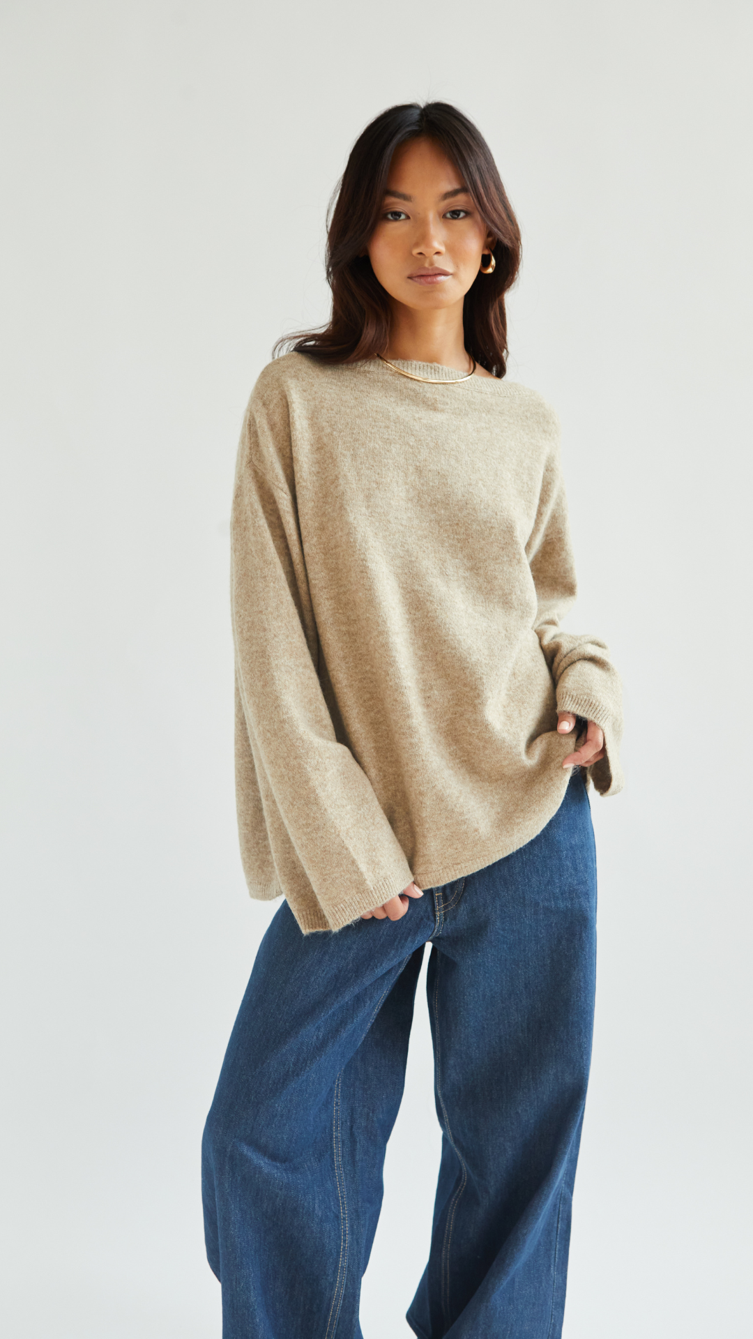 Erin Reversible Sweater - Sand