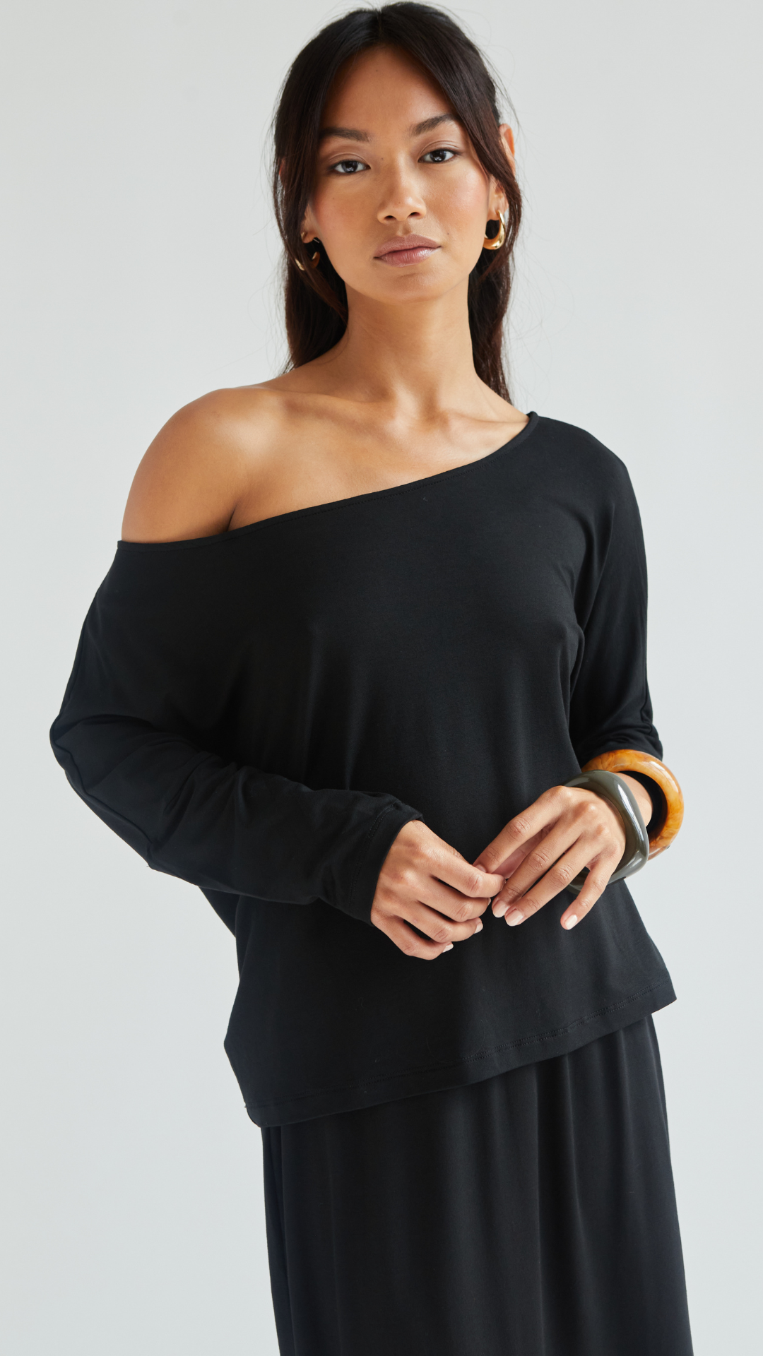 Mira Jersey Top - Black