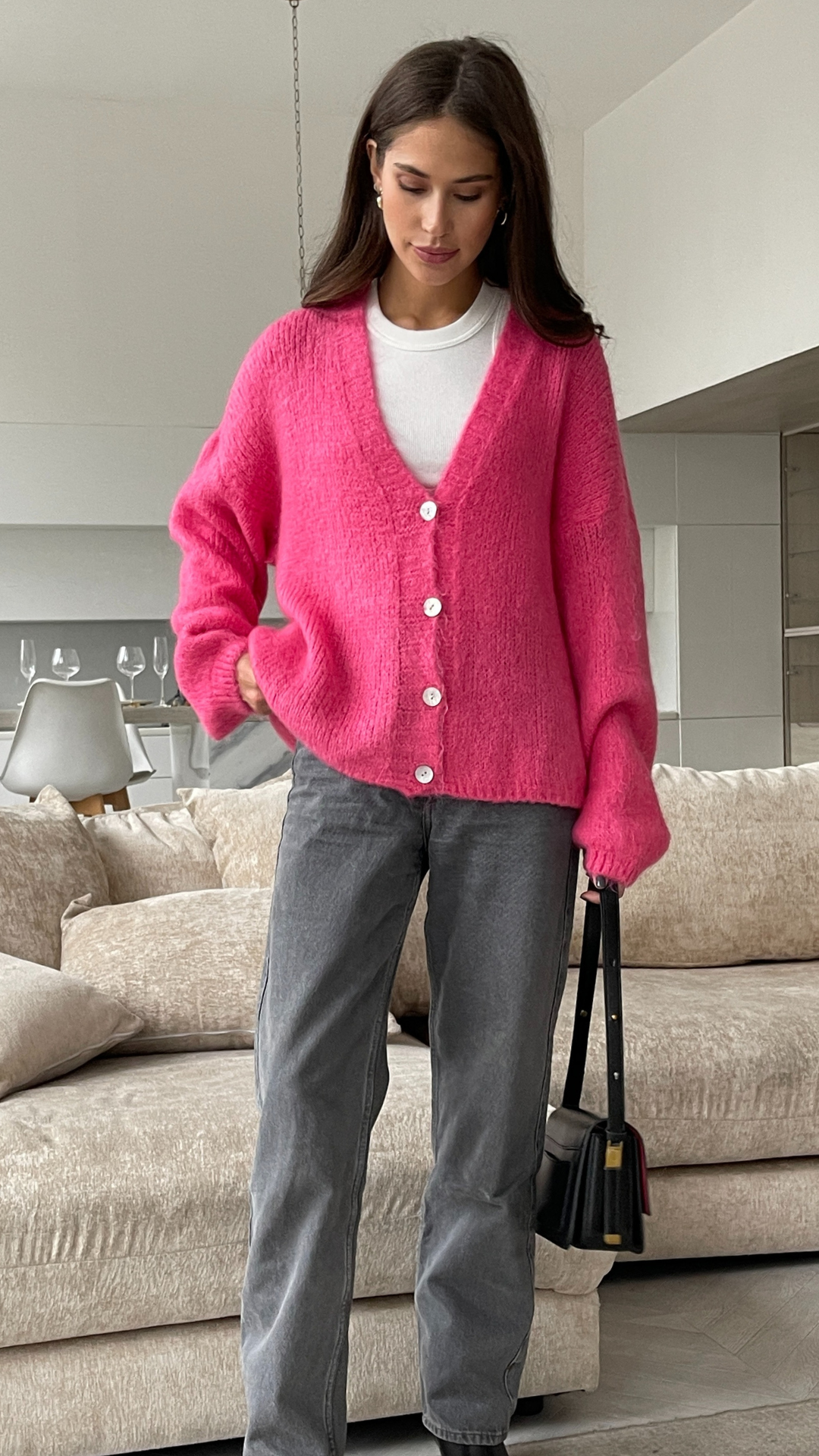 Ruby Cardigan - Candy Pink
