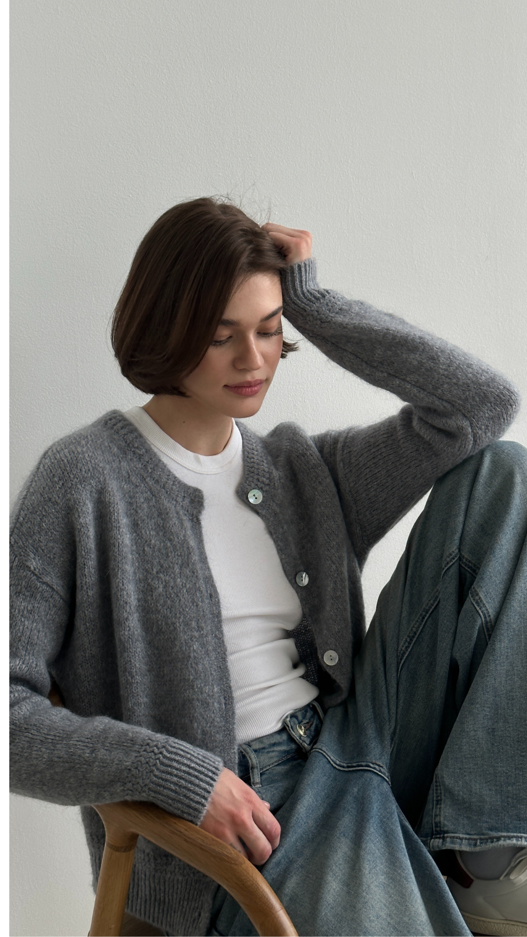 Reyna Soft Alpaca Cardigan - Dark Grey