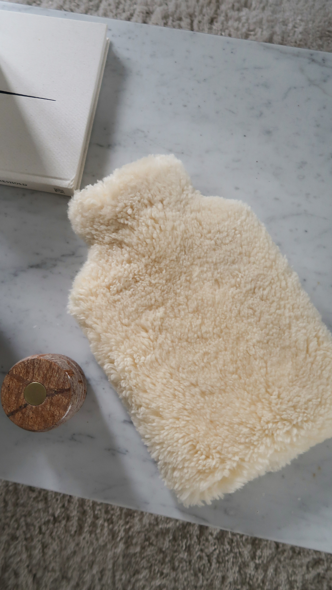 Sheepskin Hot Water Bottle - Ivory