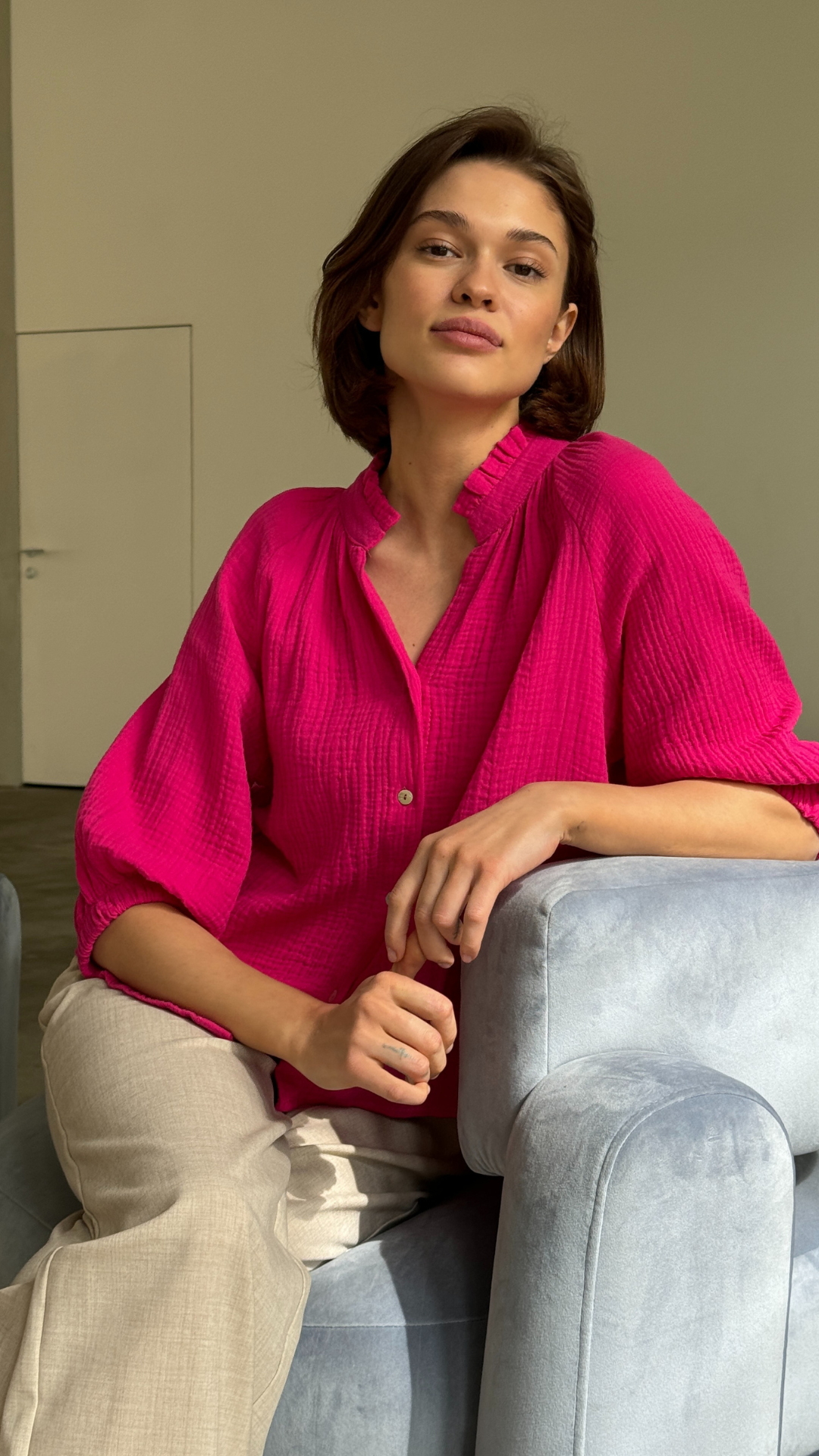 Maddie Shirt - Fuchsia