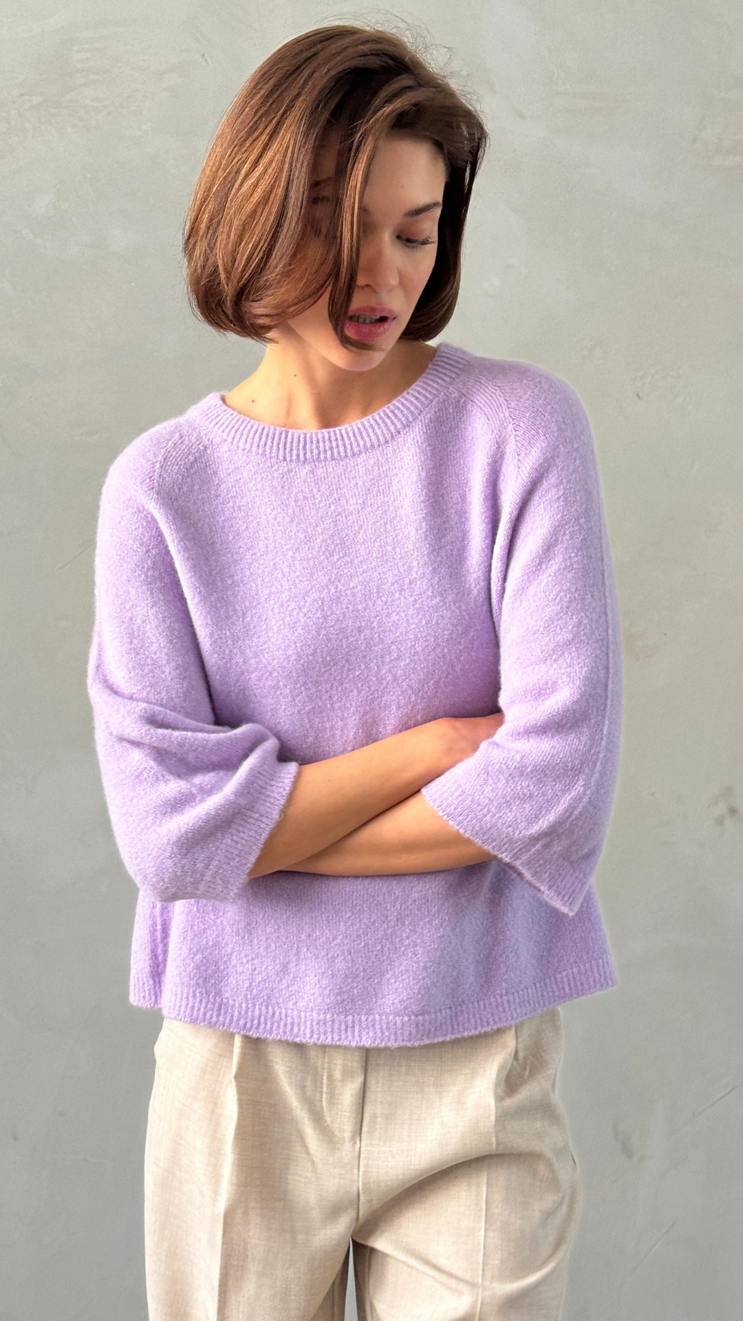 Piper Alpaca Knit - Lilac