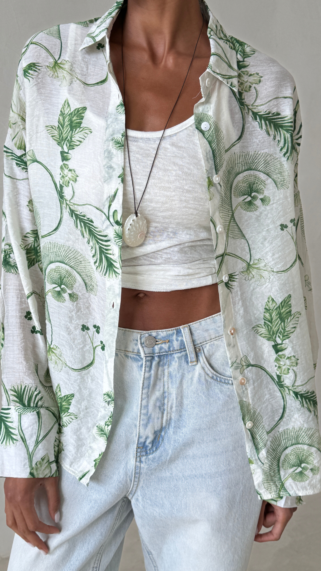 Maxine Shirt - Green Print