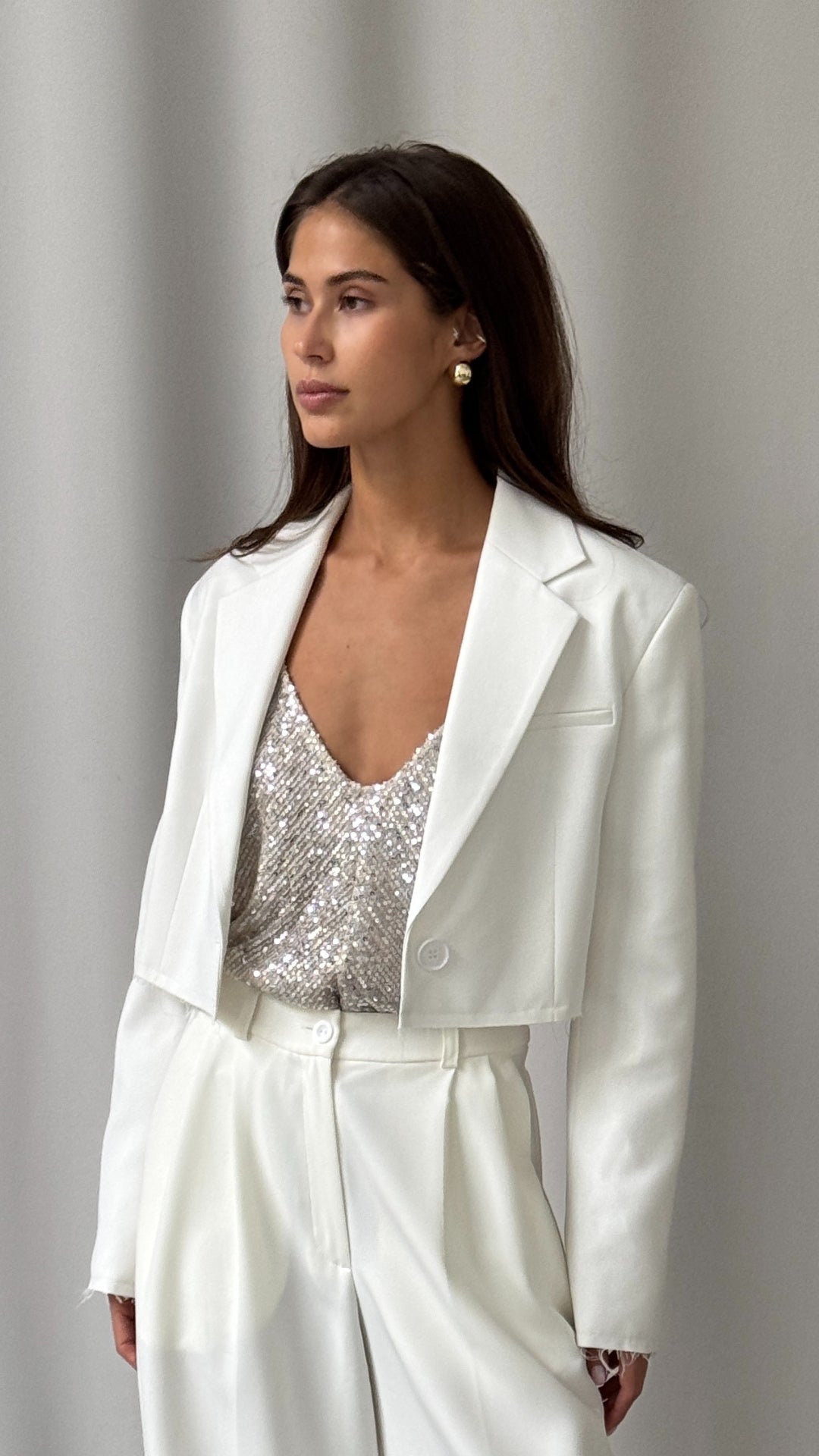 Sienna Sequin Camisole - Silver