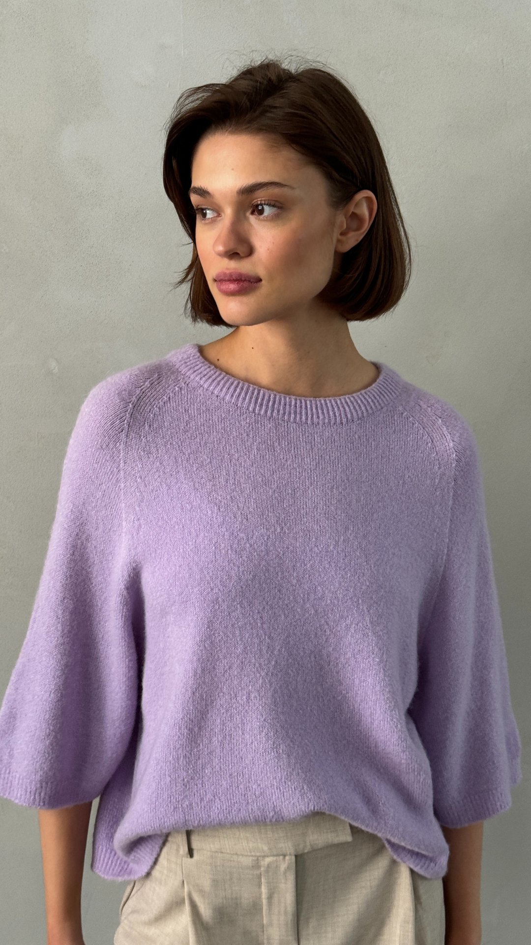 Piper Alpaca Knit - Lilac
