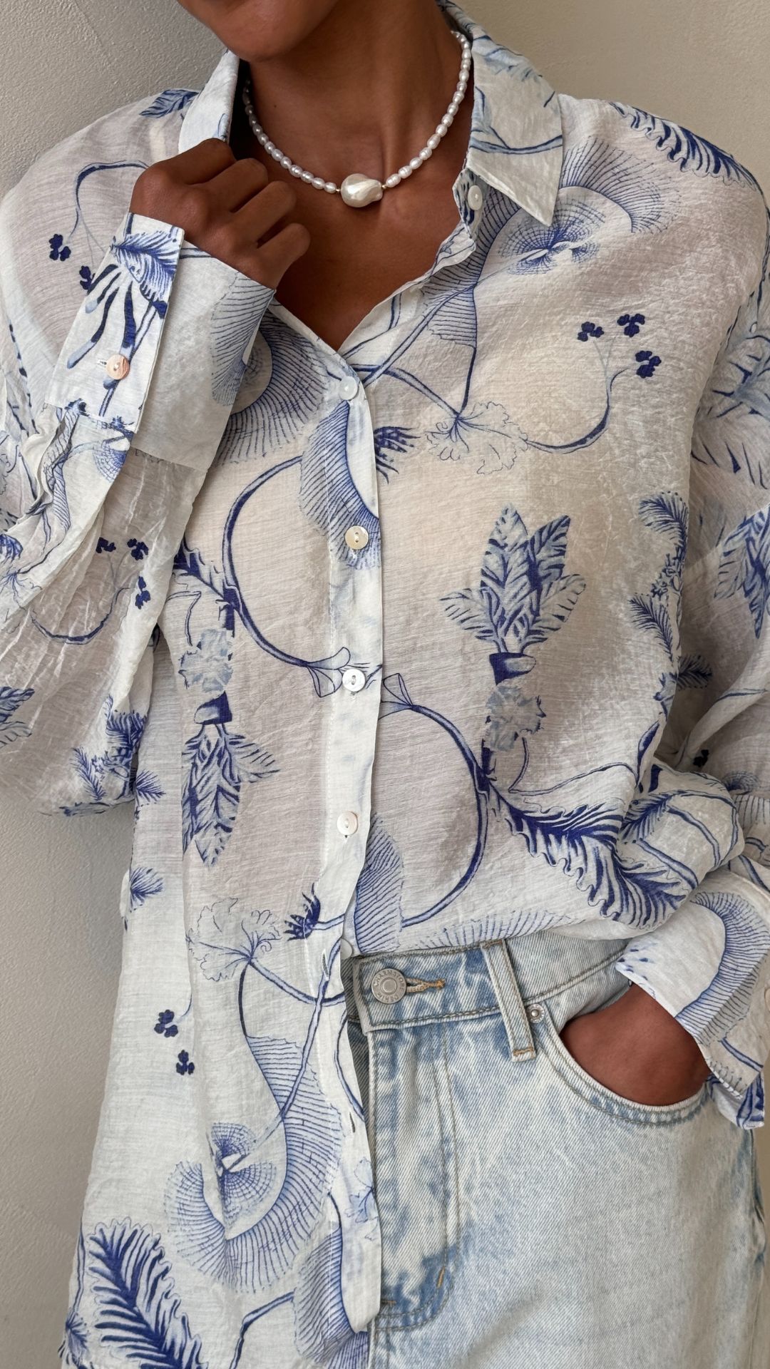Maxine Shirt - Blue Print