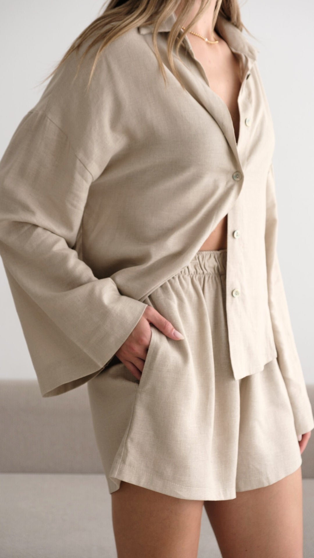 Astrid Linen Shirt - Sand