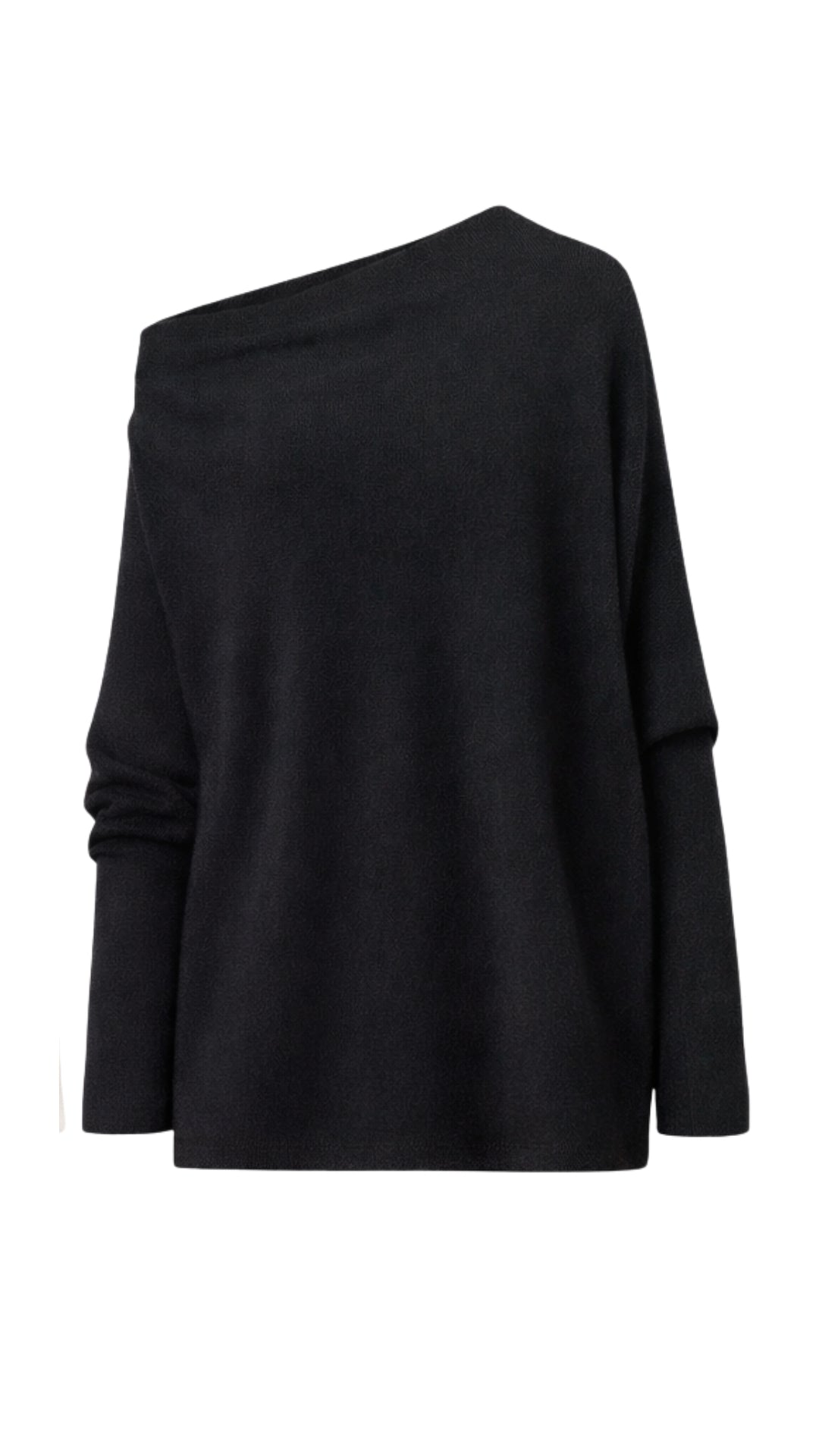 Natalie Asymmetric Sweater - Black