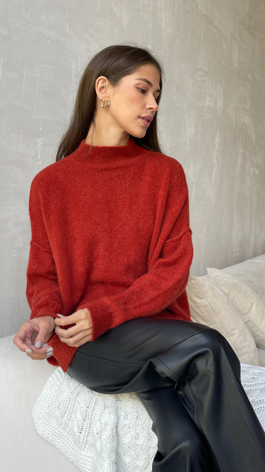 Josie Sweater - Cherry