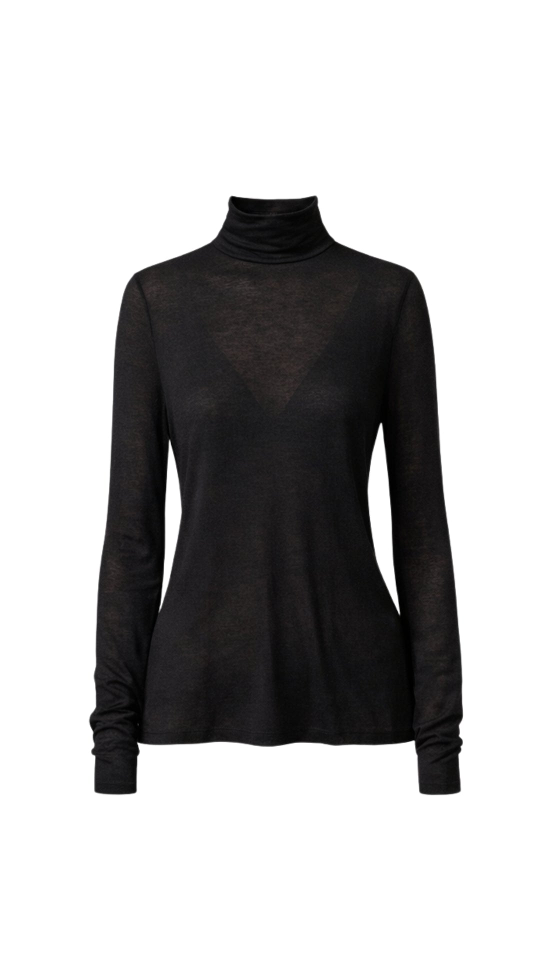 Demi Cashmere Jersey Top - Black