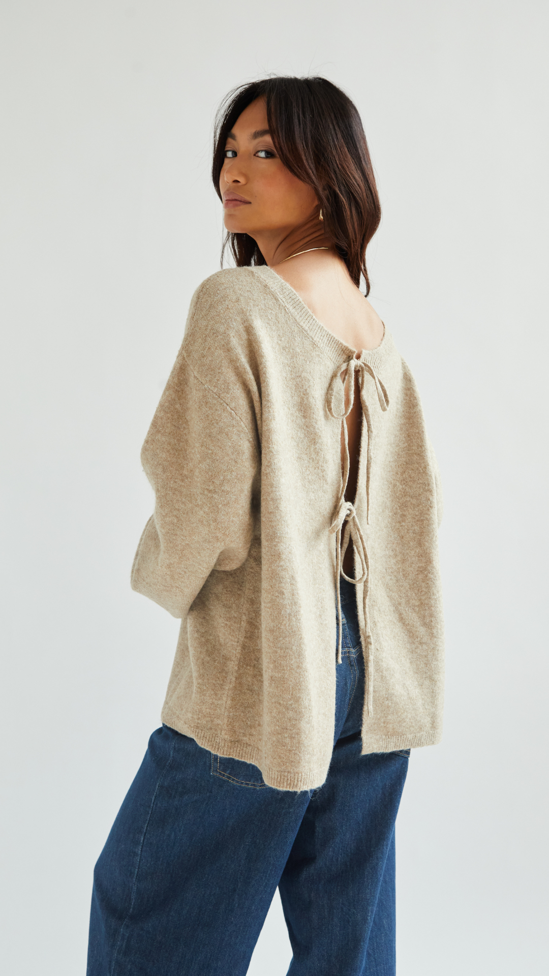 Erin Reversible Sweater - Sand